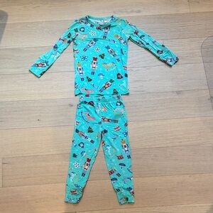 Kids Pajamas with Fun Print - Blue